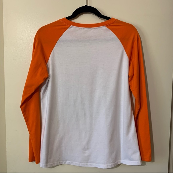 Pumpkin Spice & Everything Nice Graphic Orange/White Baseball Tee - Picture 5 of 7